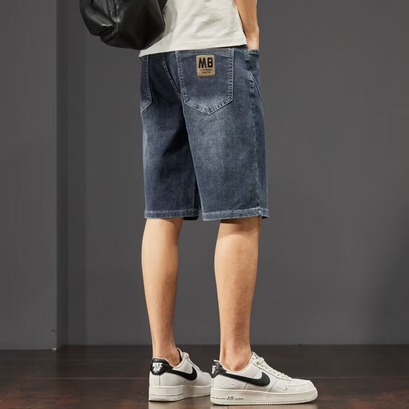 Straight-leg Summer Thin Mens Denim Shorts