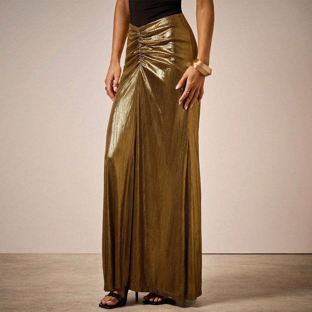 Hip-hugging Pleated Low-rise Skirt Women's