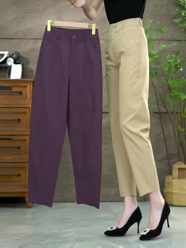 Cropped Suit Pants Women's Straight-leg Pants