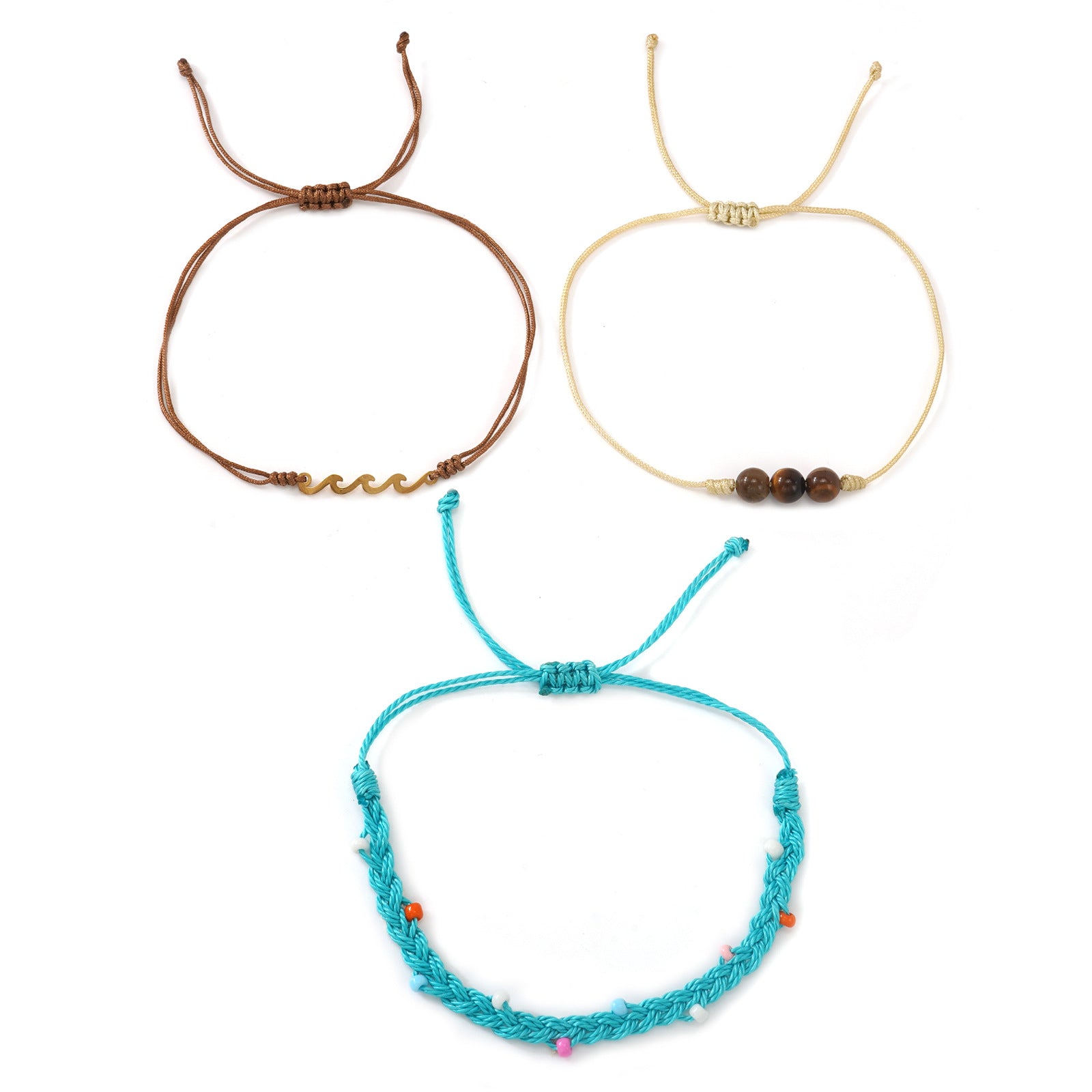 Handwoven Summer Resort-Style Three-Tier Layered Bracelet
