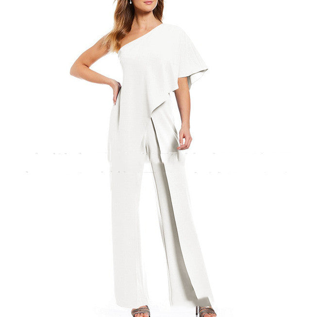 Women's New European And American Slanted Shoulder Dresses