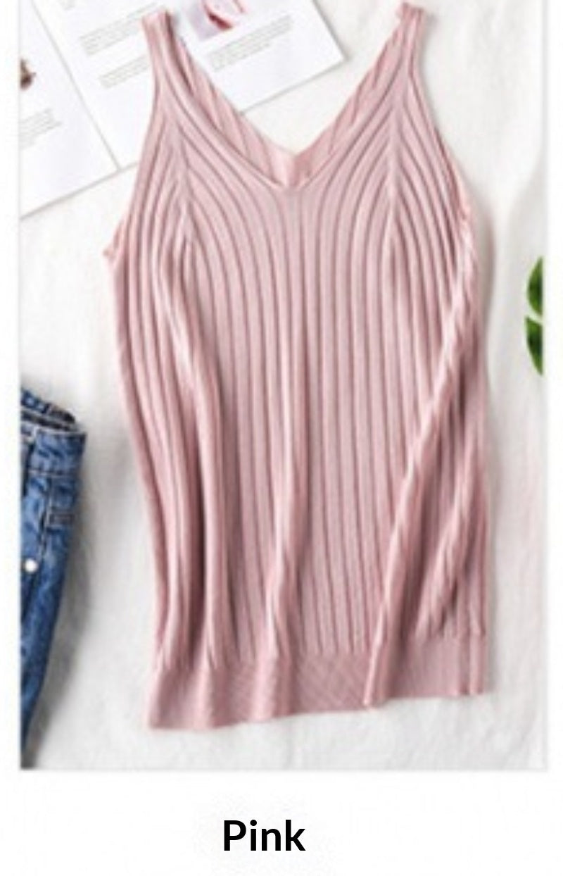 Polyester Knit Camisole Women's Top