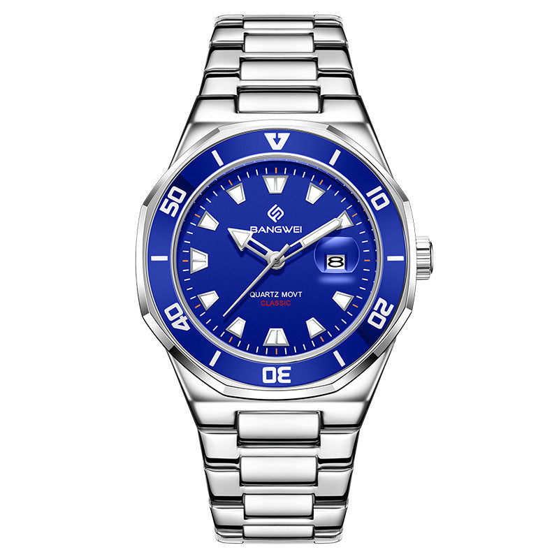 Simple Business-Style Mens Quartz Watch With A Large Dial