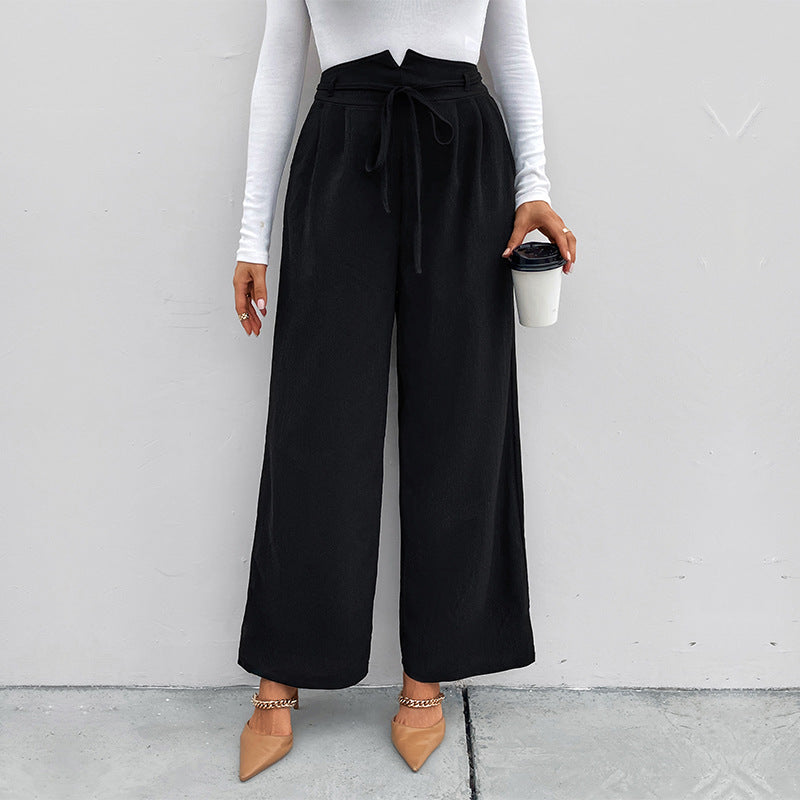 Casual High-waisted Wide-leg Pants Straight-leg Casual And Loose-fit