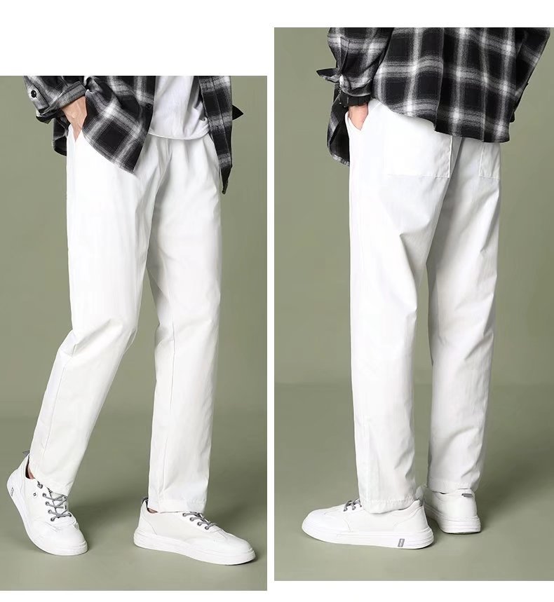 SpringAutumn All Match Stretchy Loose Cropped Suit Pants