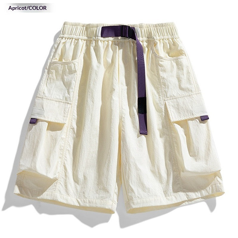 American-style Functional Quick-drying Ice-silk Work Shorts For Men