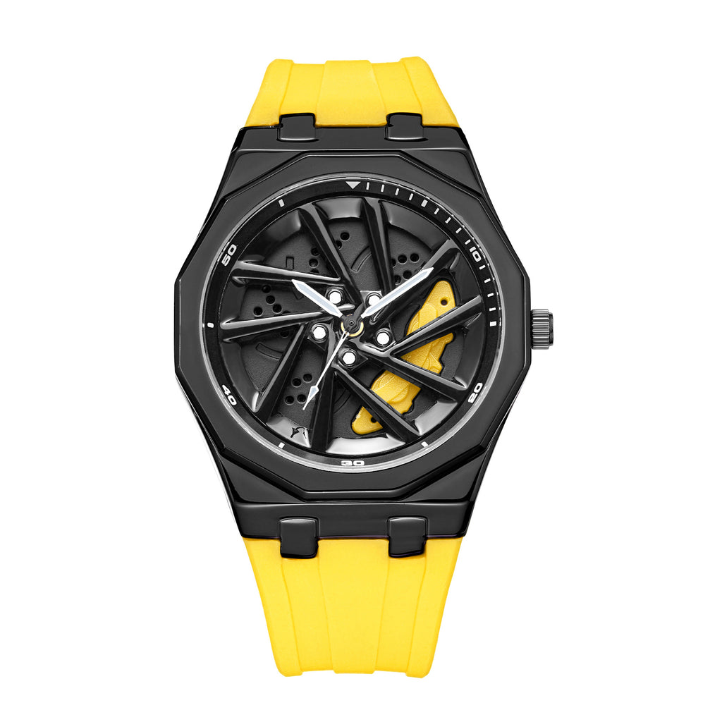 Rotating Watch Mens Wheel Hub Rotating Quartz Watch