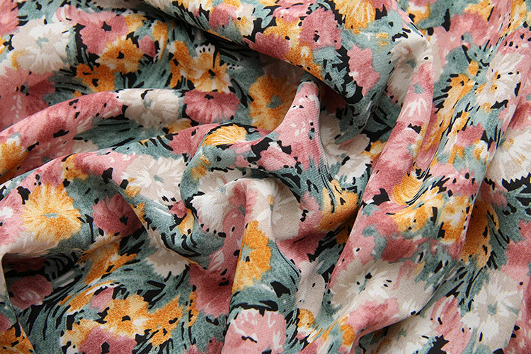 Ladies plus size floral chiffon skirt
