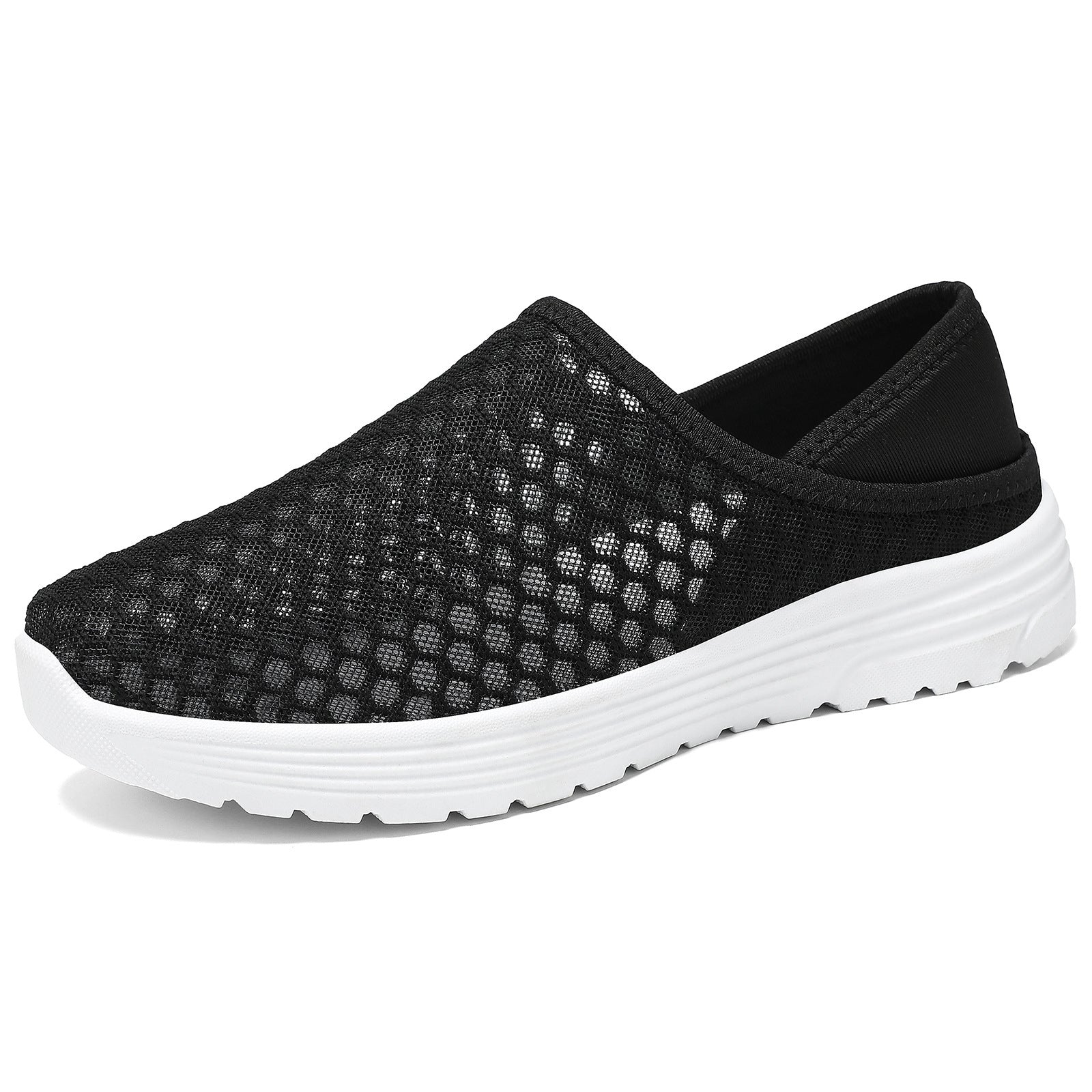 Large Size Lightweight Breathable Mesh Hole Half Slippers