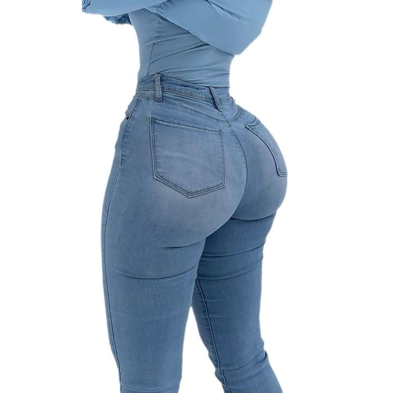 Womens Slim-fit Jeans  Hip-lifting  Figure-flattering Skinny Pants
