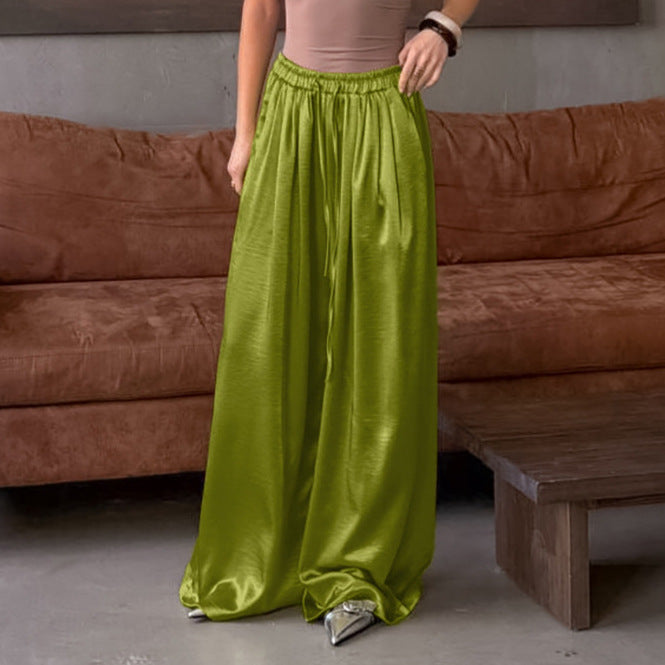 Satin Elegant Versatile Casual Wide-leg Pants For Women