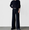 Mens Drapey Light Luxury Minimalist Casual Pants