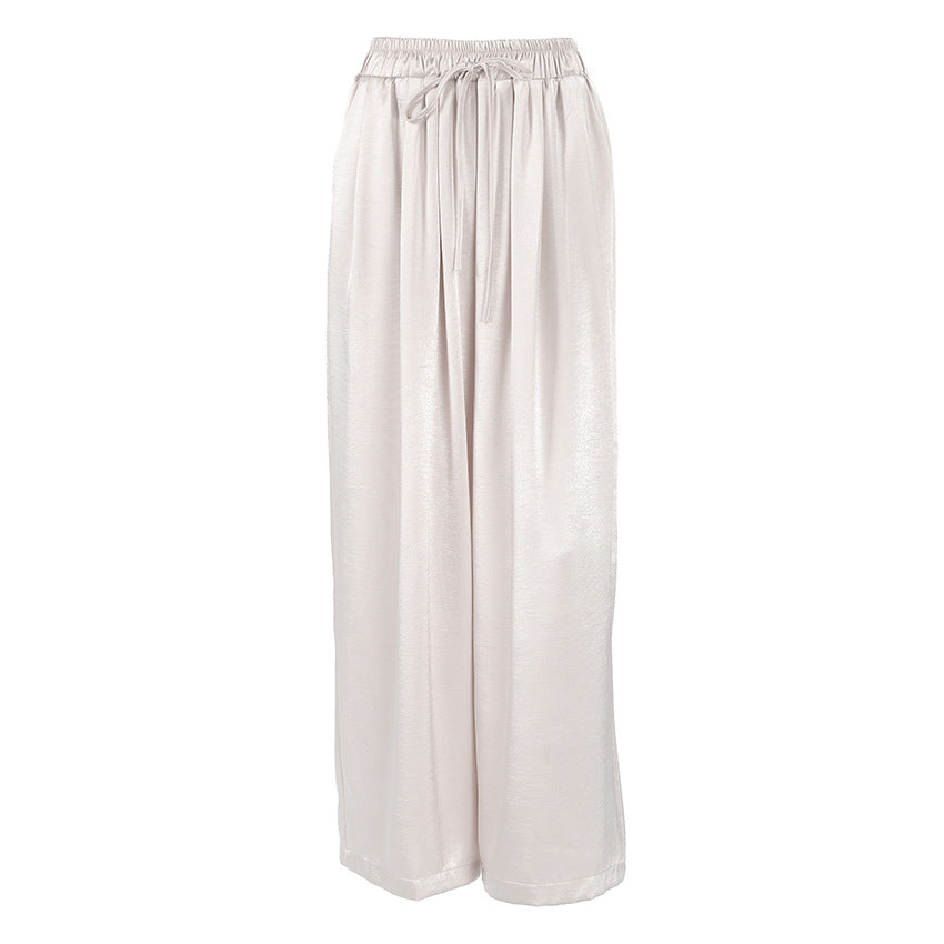 Satin Elegant Versatile Casual Wide-leg Pants For Women