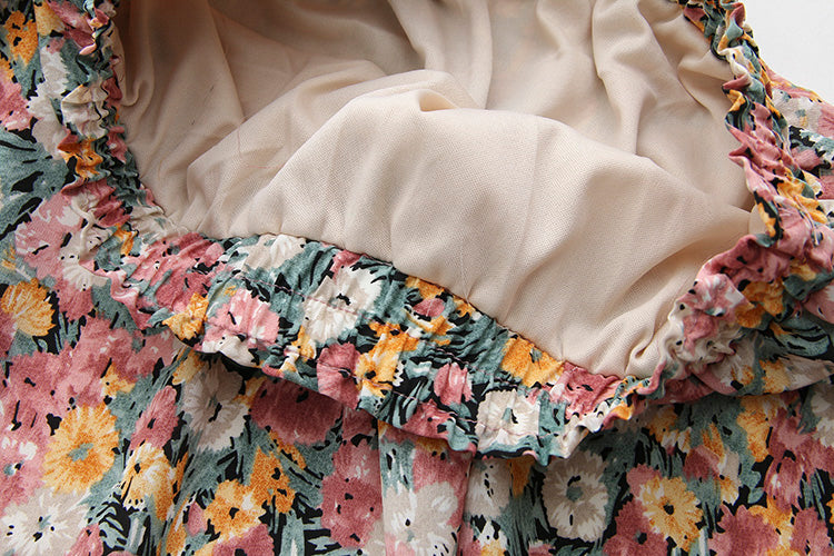 Ladies plus size floral chiffon skirt