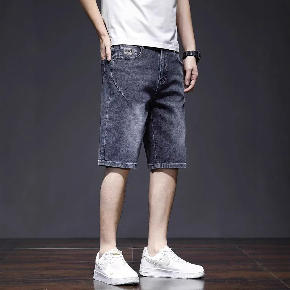 Straight-leg Summer Thin Mens Denim Shorts