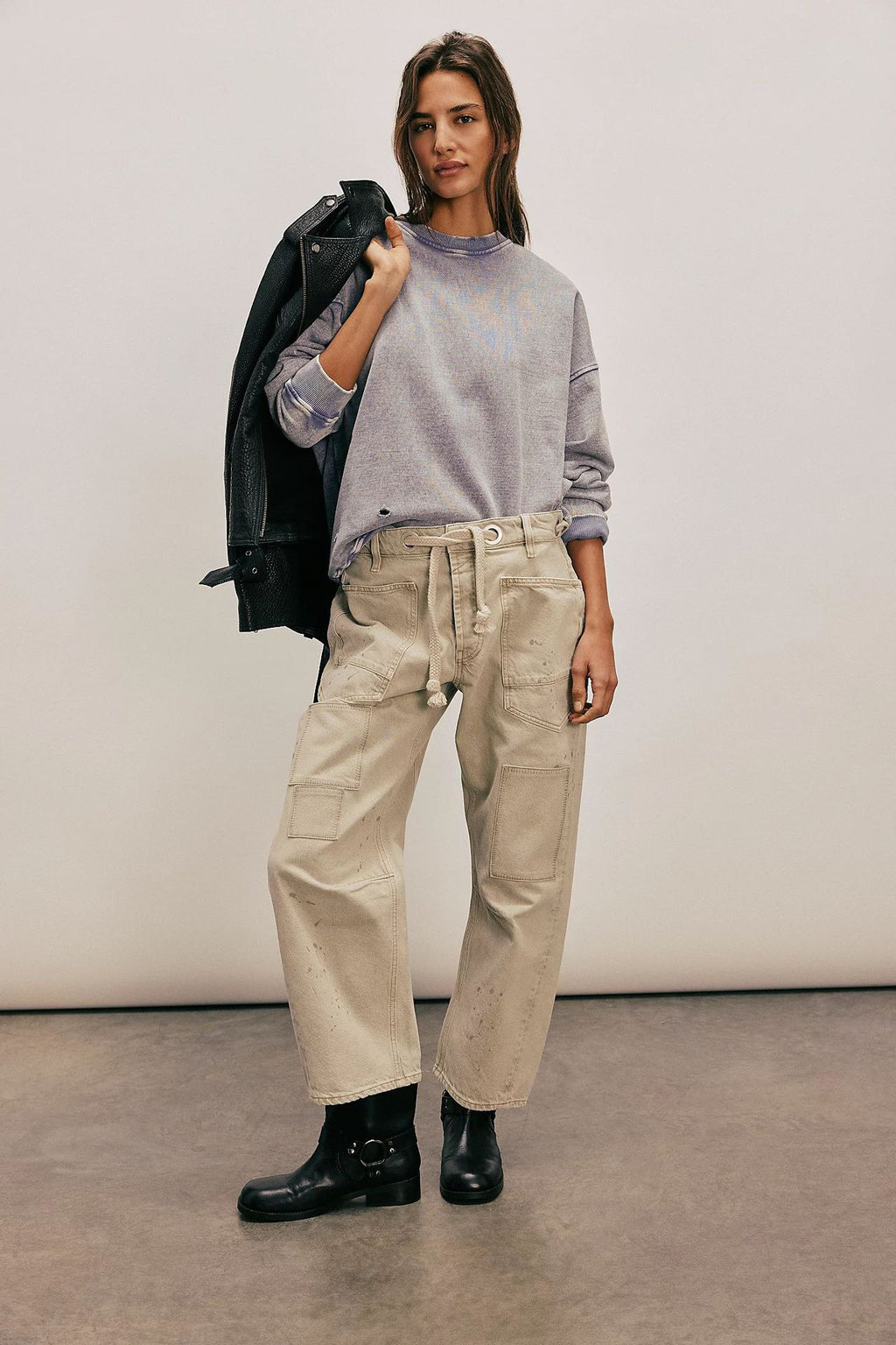 New Washed Pants With A Drawstring