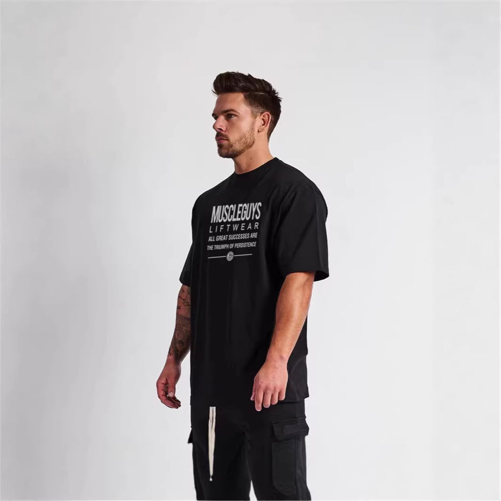 Plus-size Crew Neck Loose-fit Short-sleeve T-shirt