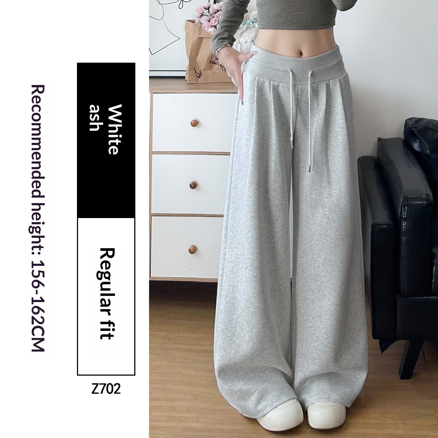 Draped Lightweight Casual Wide-leg Pants In An American Retro Style