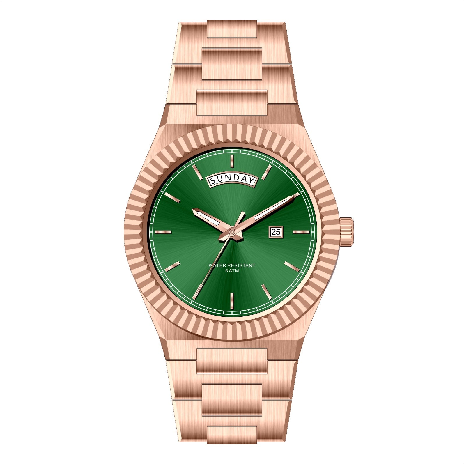 Business Gentleman's Log-Type Quartz Waterproof Steel Strap