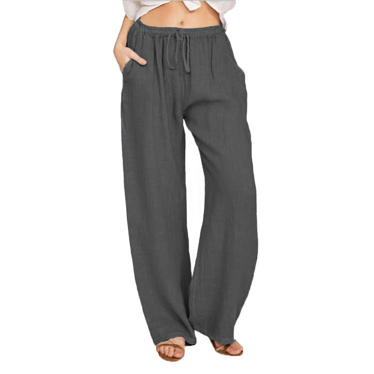 Casual Pants Men Loose Wide Leg Simple