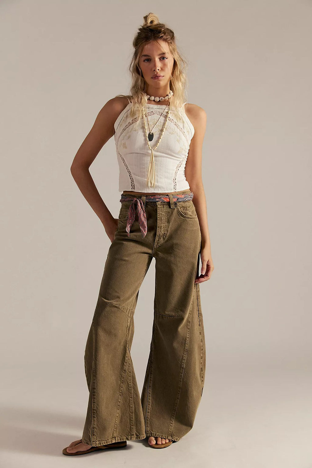 Early Autumn New Arrival Retro High-Waist Wide-Leg Denim Jeans Womens Loose-fit Designer Trousers