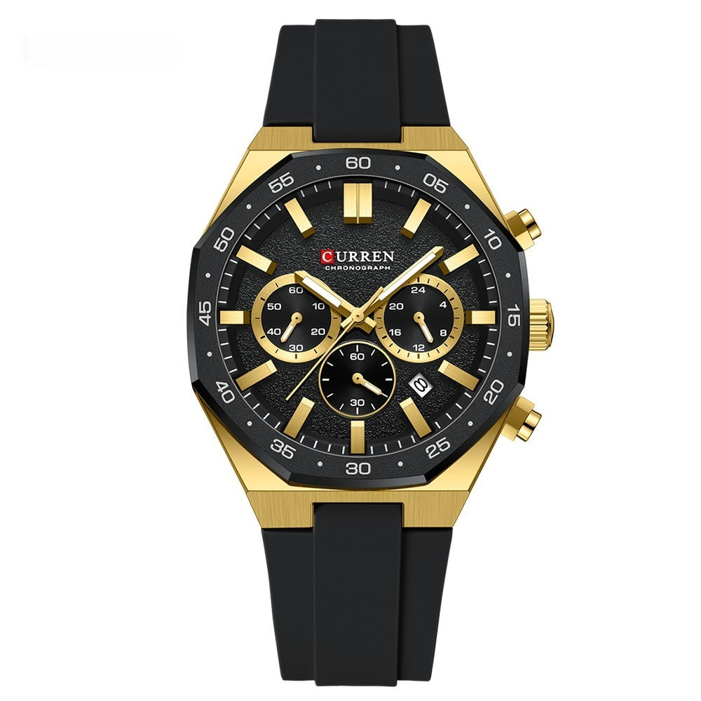 Calendar Waterproof Six-hand Mens Watch