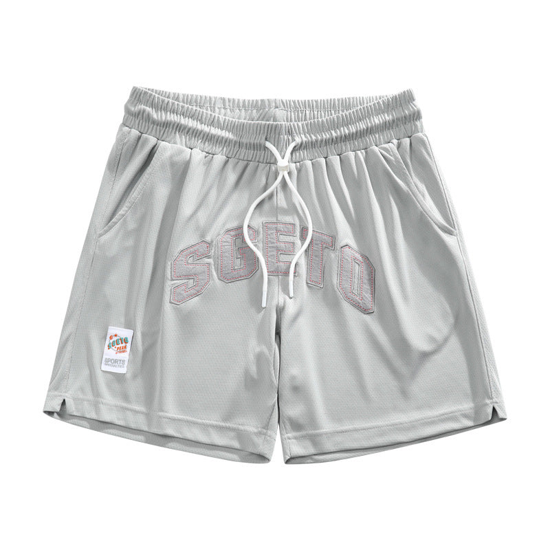 American Casual Sports Men Shorts Cloth Sticker Printing Stylish All-match Loose Three-point Pants