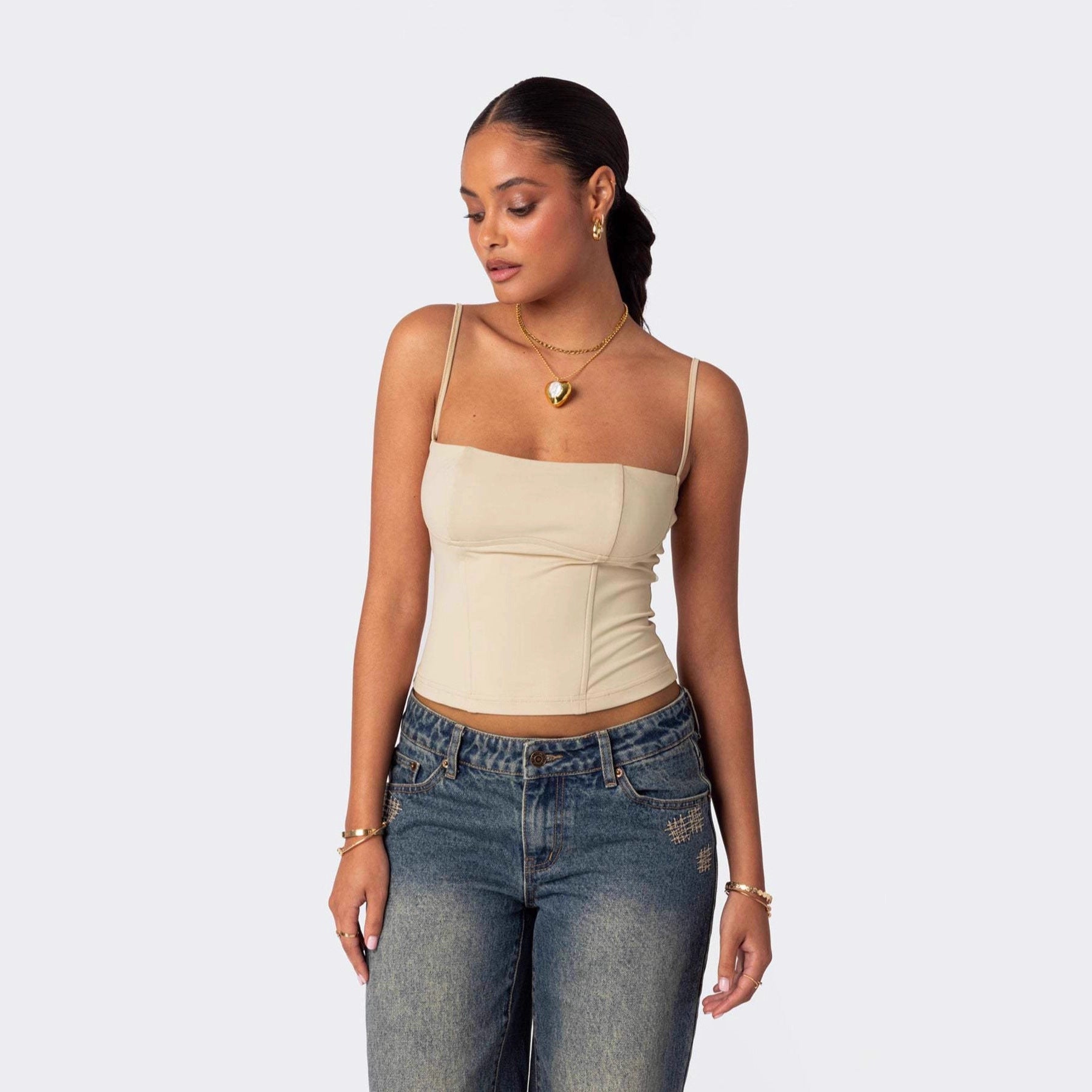 Sleeveless Slim-fit Outerwear Top For Women