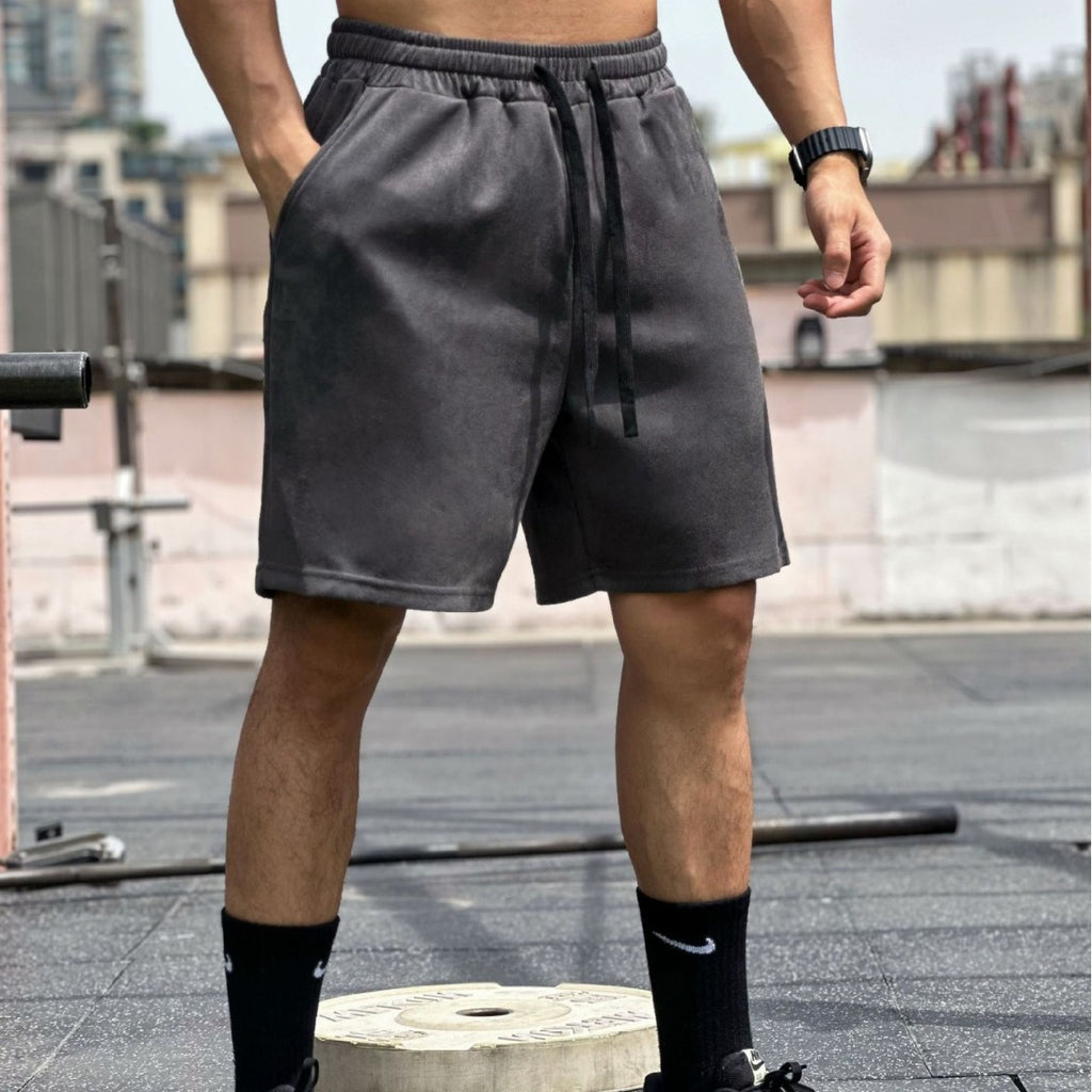 Muscle-fit Basketball Suede Pants For Men