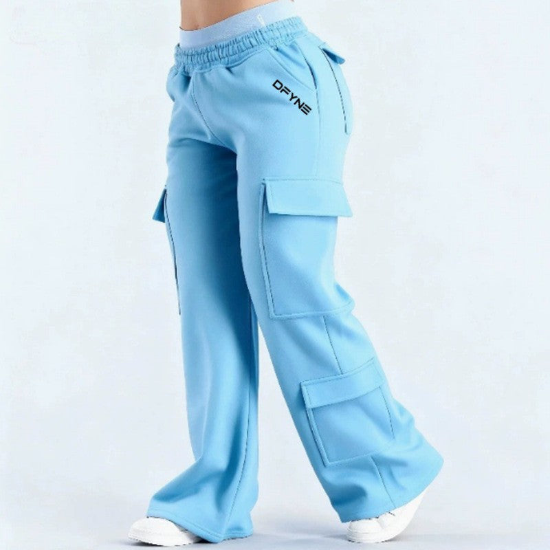 Fashionable Solid-Colored Casual All-Match Pants With Pockets