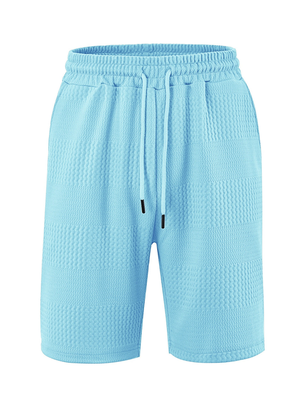 Loose Large Horizontal Stripe Jacquard Fabric Men's Casual Shorts