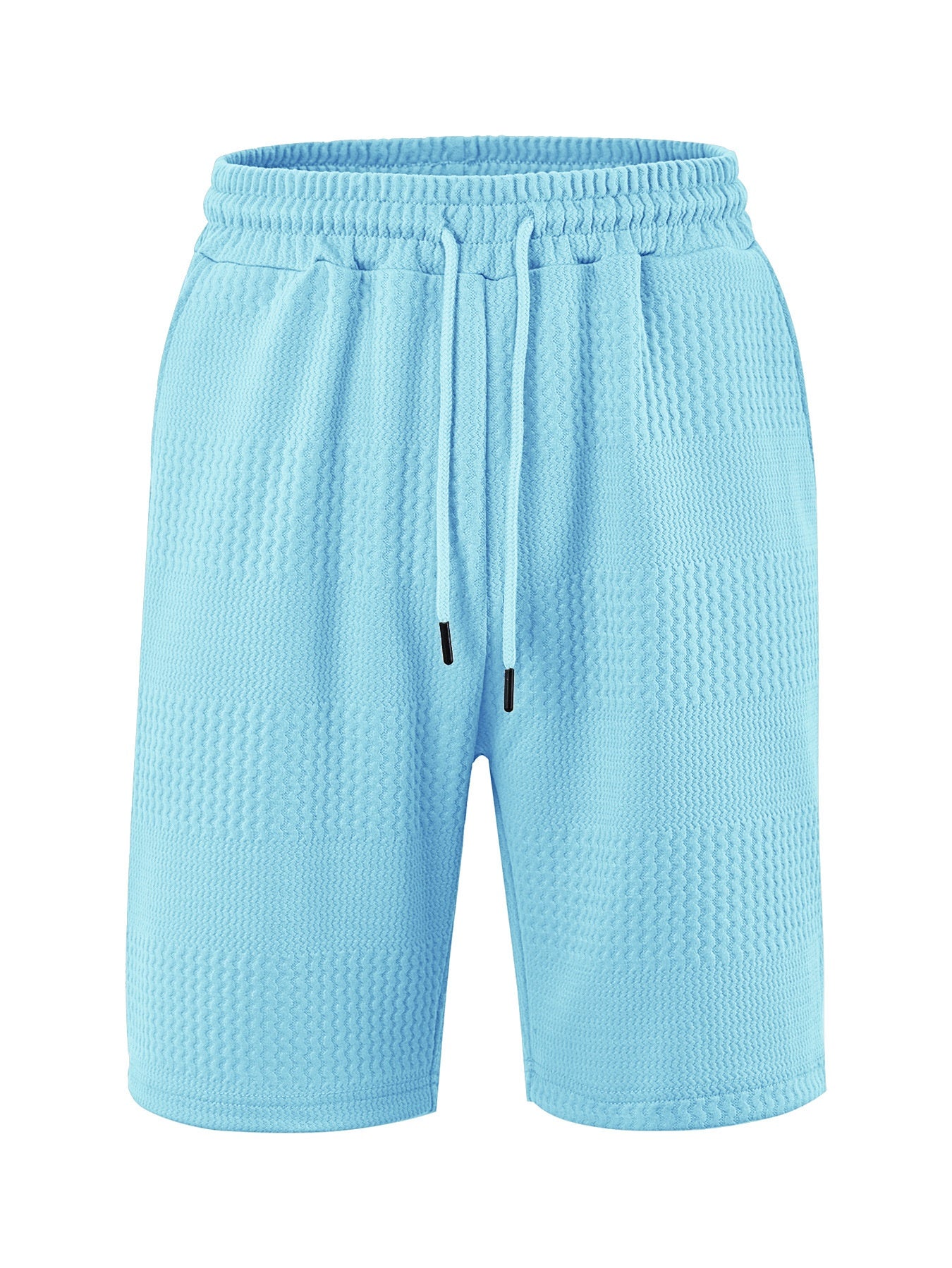 Loose Large Horizontal Stripe Jacquard Fabric Men's Casual Shorts