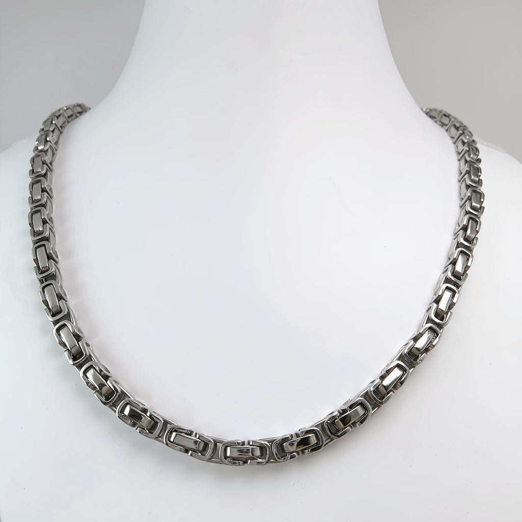 Handmade Stainless Steel Single-link Square Chain
