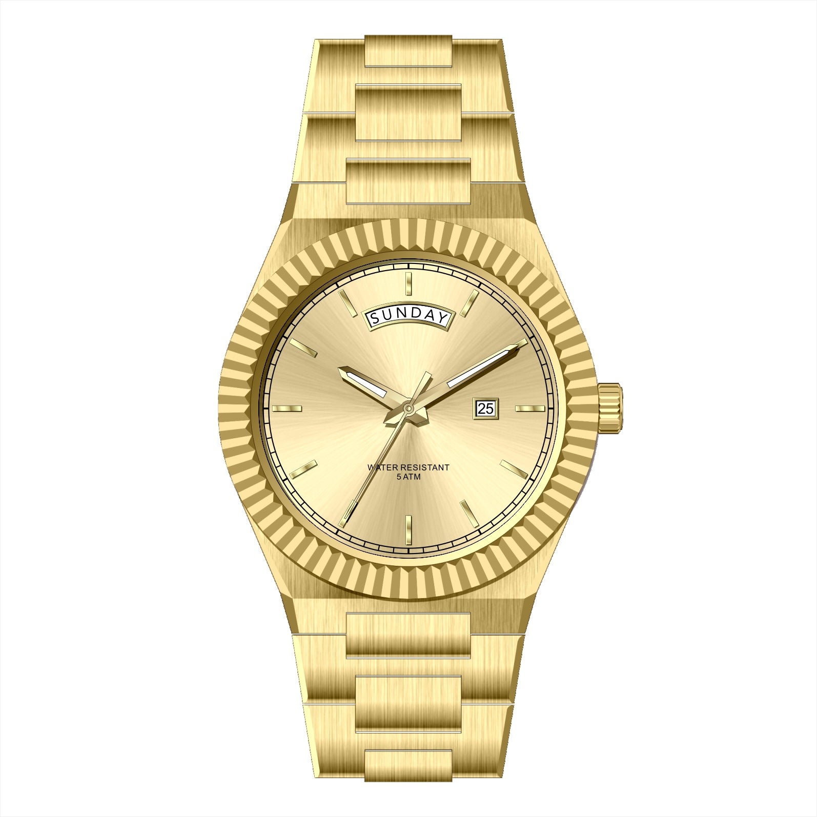 Business Gentleman's Log-Type Quartz Waterproof Steel Strap