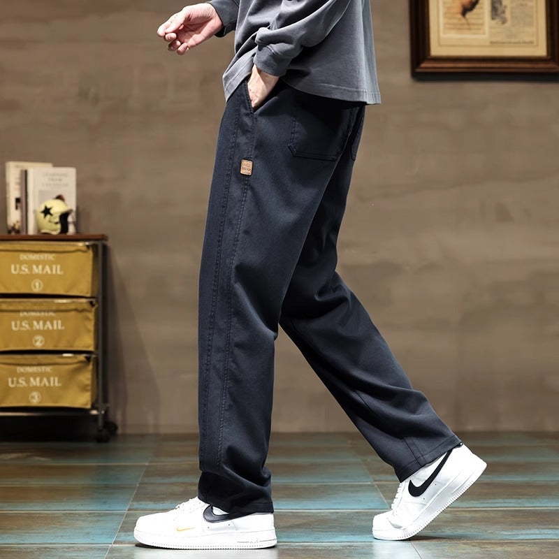 SpringAutumn Men's Casual Loose Straight Leg Trousers
