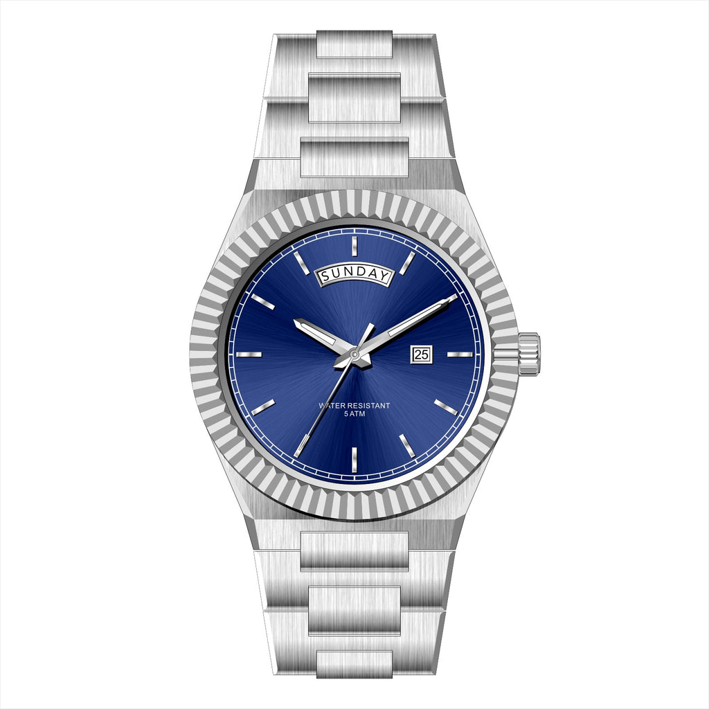 Business Gentleman's Log-Type Quartz Waterproof Steel Strap