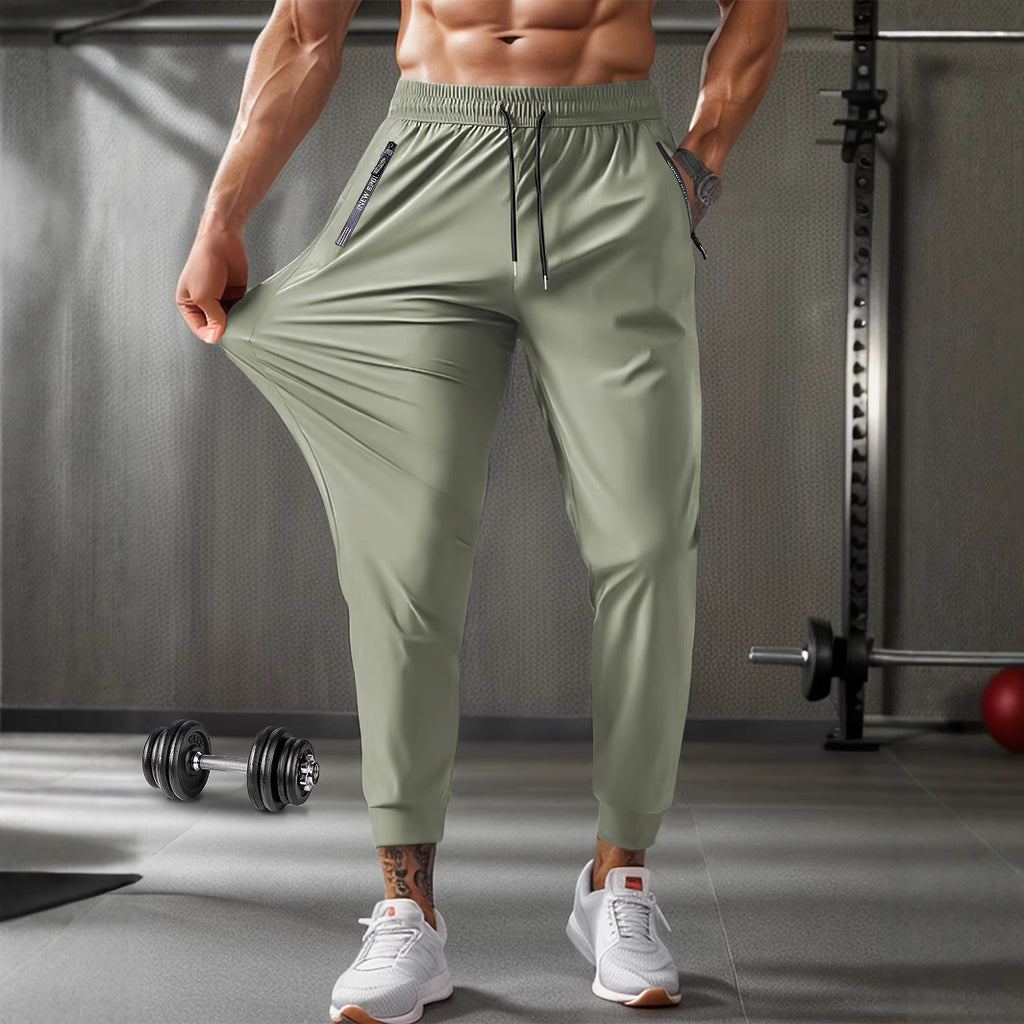 Men's Summer Nylon Ice Silk Trousers Thin Breathable