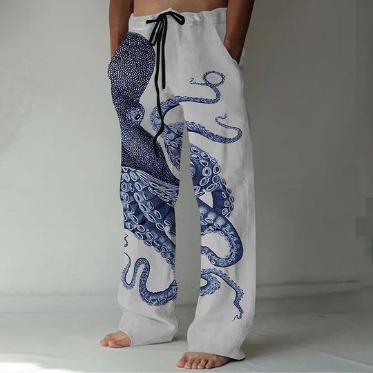 Casual Straight-leg Loose Drawstring Trousers