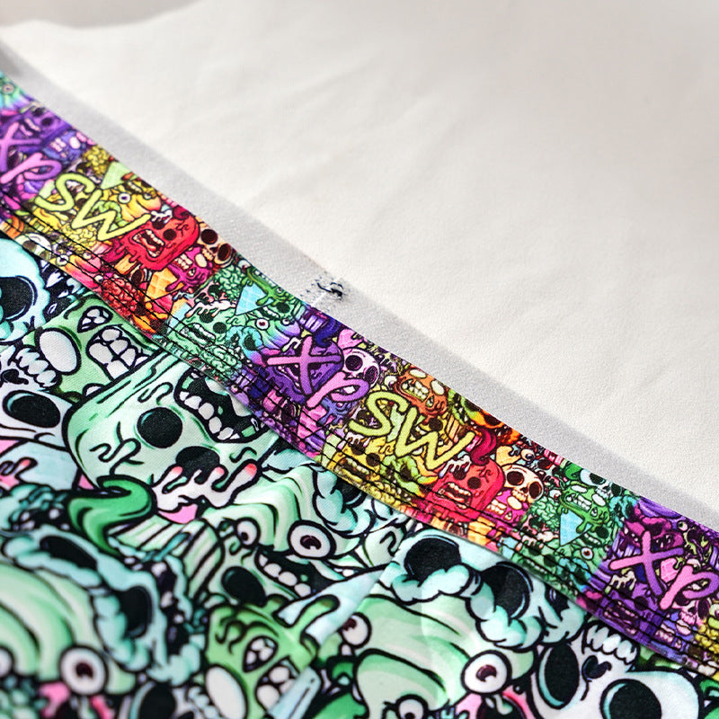 Men's Printed Skull Breathable Boxer Shorts