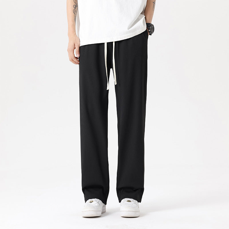 Mens Casual Loose-fitting Cropped Jogger Pants