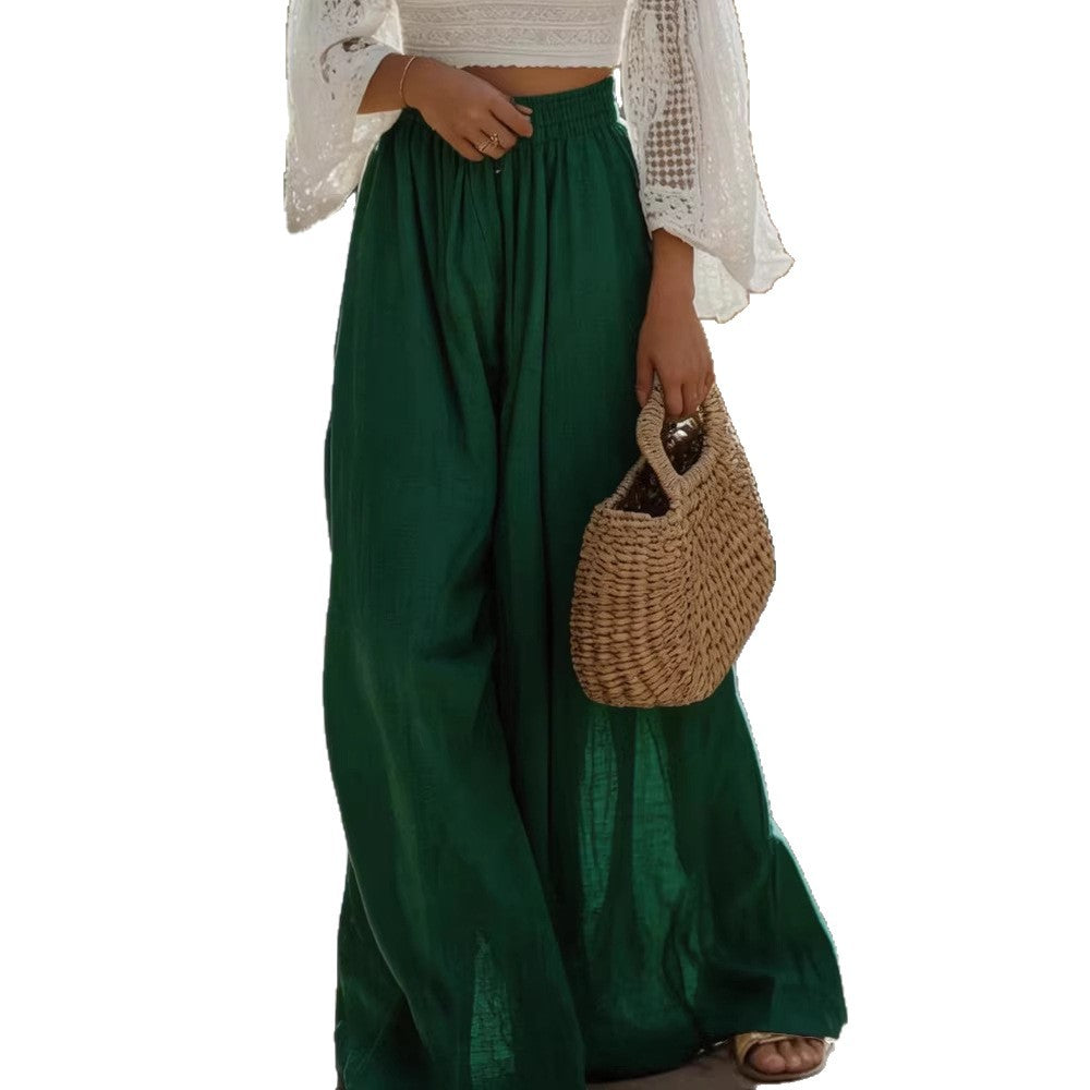 Women's Loose-fitting Solid-color Thin Casual Pants