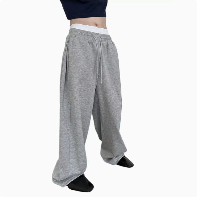Men's Sweatpants Waist Drawstring Straight Loose Trousers