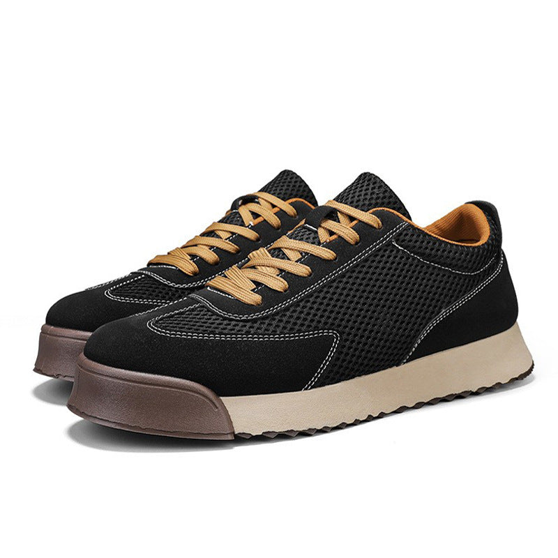 Mens Retro Running Shoes With Thick Sole For Height Increase