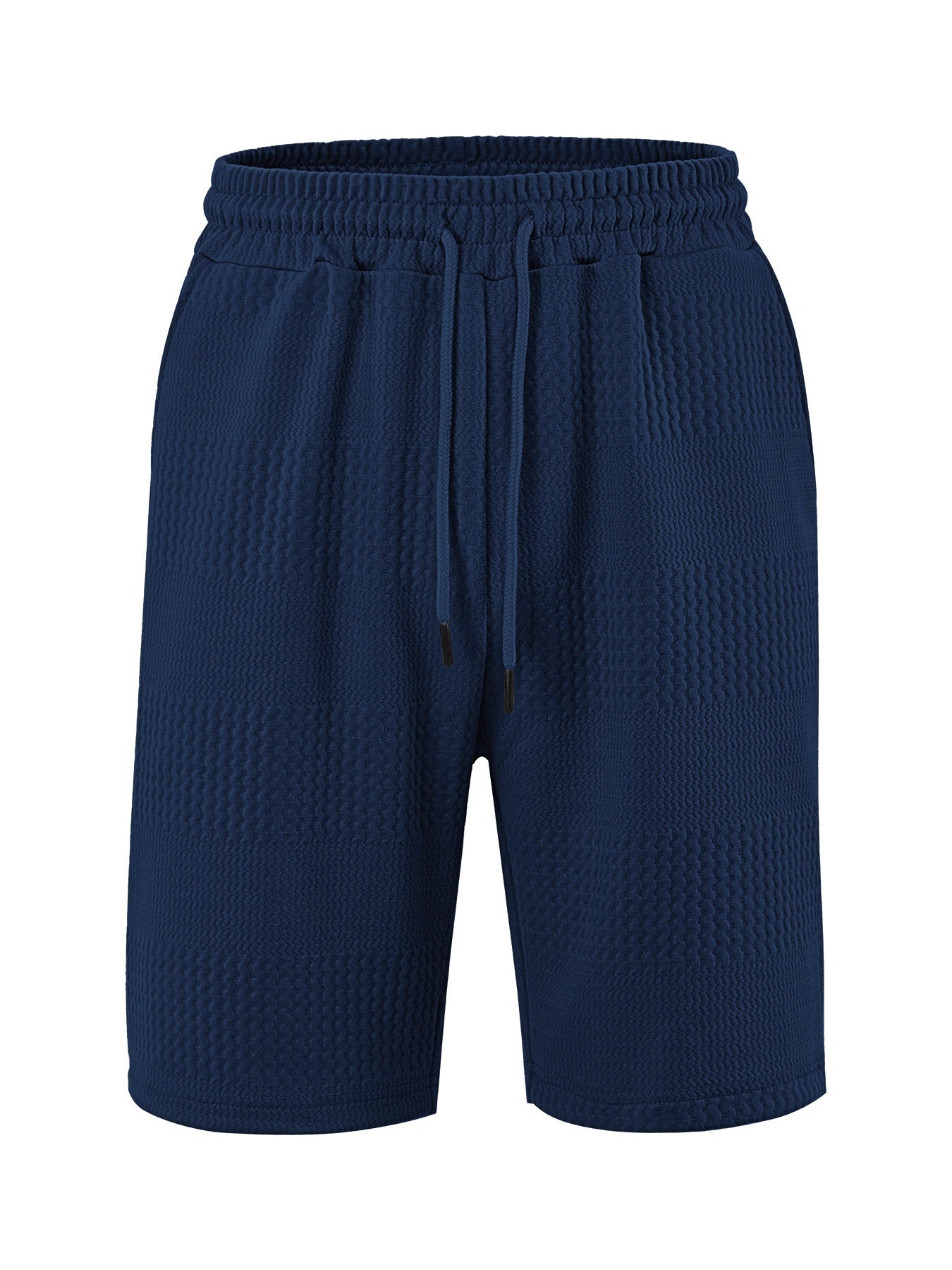 Loose Large Horizontal Stripe Jacquard Fabric Men's Casual Shorts