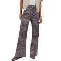 New High-waisted Slightly Flared Trousers With A Unique Print