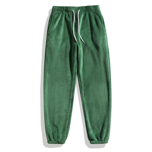 Casual And Fashionable Coral Fleece Drawstring Pants