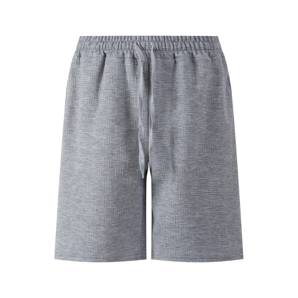American Summer Men's Solid Color Heavy Jacquard Shorts Men