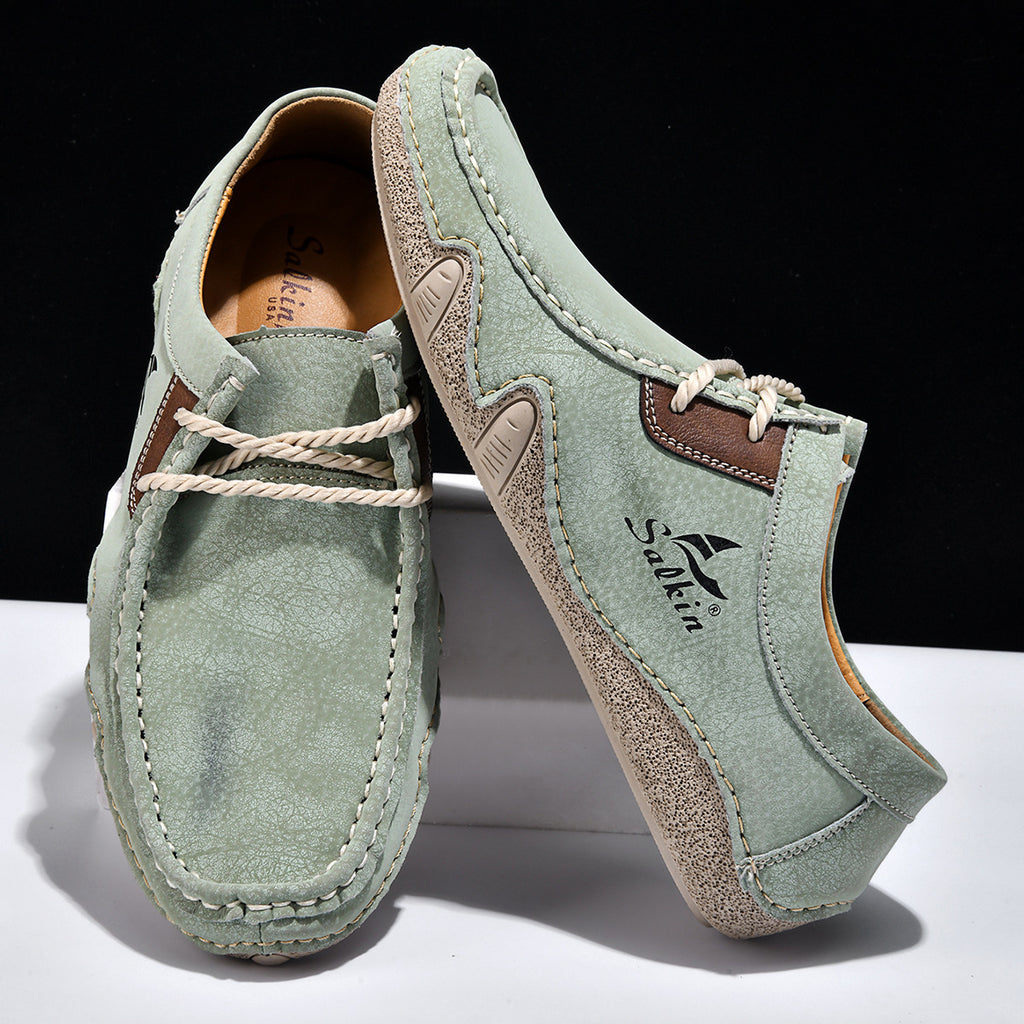 Men's Low-cut Casual Shoes With Front Laces
