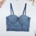 Women's Fashionable All-matching Denim Camisole Top