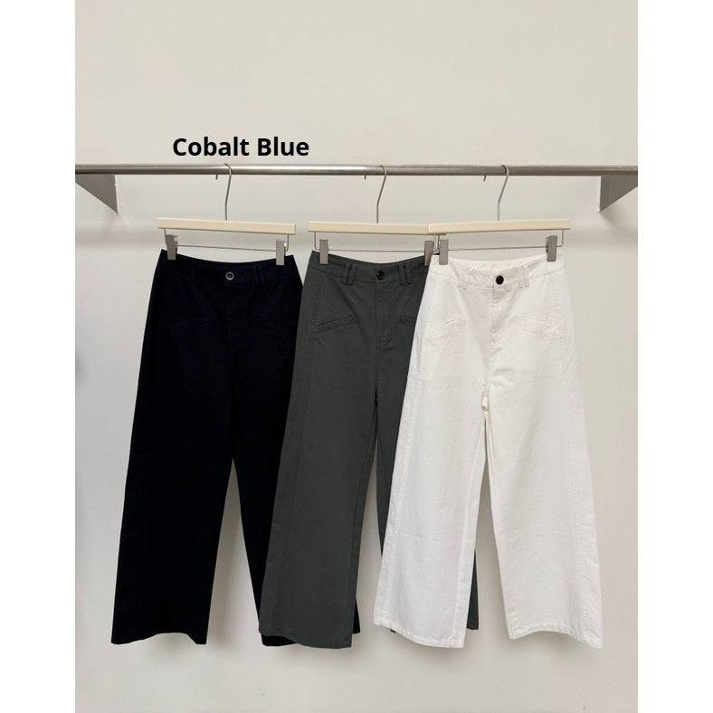 Heavily Draping Super-simple Casual Wide-leg Pants